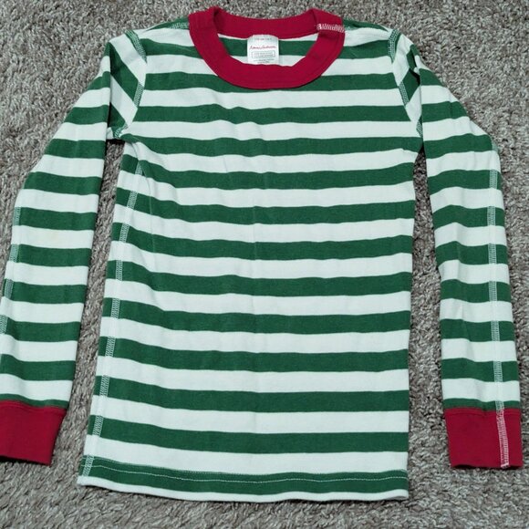 Hanna Andersson Green striped Christmas pajamas - Picture 2 of 5